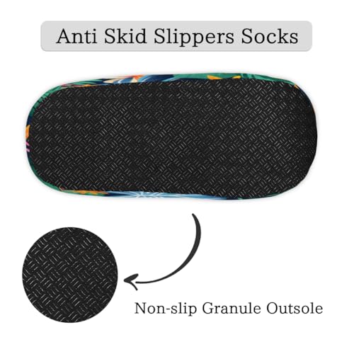 Hawaiian Tropical Leaves Slippers for Women Men Cozy Non-slip House Shoes Winter Warm Indoor Slipper4