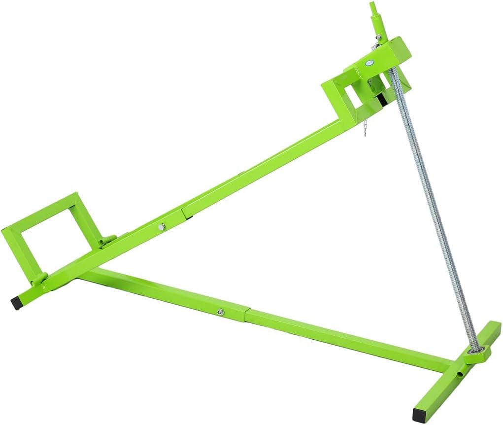 Lawn Mower Lift Jack, Garden Tractors Adjustable Telescopic Maintenance Jack with Manual Handle Riding Lawn Mower Maintenance Lift 882lbs Universal, Steel Powder Coated,Green