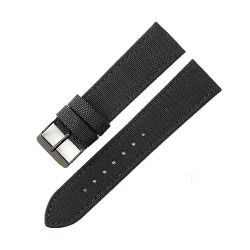 MOTMKUKPAM Fit for Tissot Fit for Longines Fit for Seiko Fit for Citizen Reloj de nailon Hombres Mujeres Fit for Casio Fit for Omega Sports 20 22 mm Correas de reloj con hebilla conveniente(Black-Blac