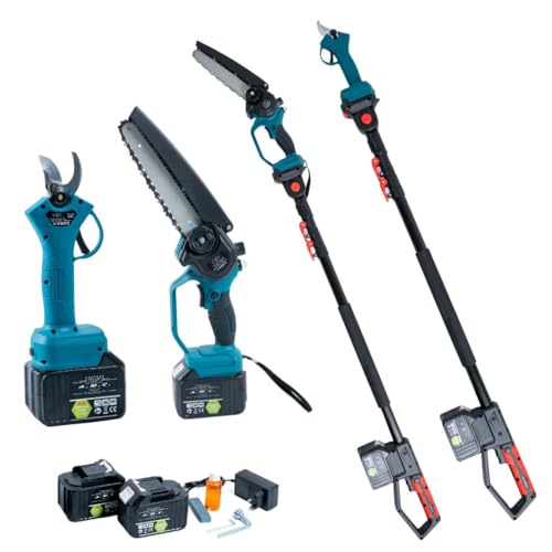 A.M.C. Motosierra a batería de 8'' con barra telescópica