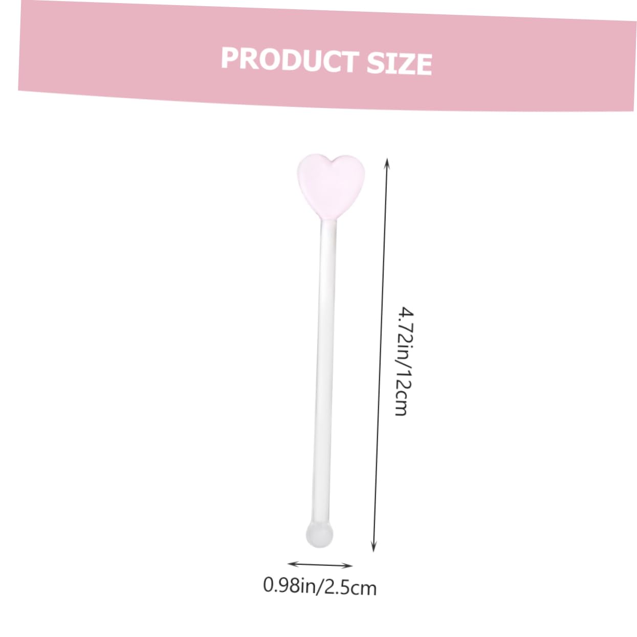 GRIRIW 6Pcs Transparent Glass Stirring Sticks for Cocktails Drinks Unique for Home Bar Parties for Wine Dessert Decoration