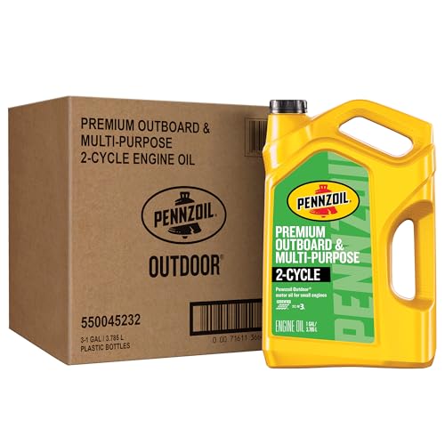 Pennzoil Outdoor Premium Outboard & Multi-Purpose 2-Cycle Engine Oil, 1 Gallon (3 Pack)