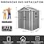 BTMWAY Resin 6x4 FT Outdoor Storage Shed with Floor Included,Small Plastic Shed with Window,Wood-Like Appearance,Water and UV Proof,Double Doors,Garden Tool Storage,Bike Shed,Backyard Shed,Gray
