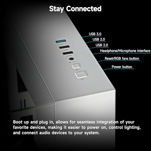 WIWB Gaming PC Desktop Ryzen 7 5700X, GeForce RTX 5060, 32G DDR4 RAM, 1TB NVME SSD, Prebuilt Tower Computer の商品画像 2