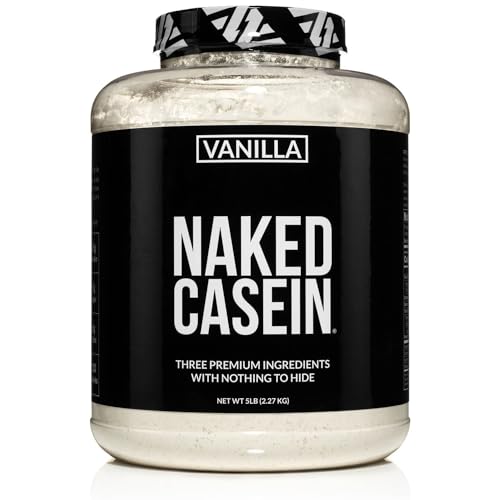 NAKED nutrition Naked Casein - Vanilla Micellar Casein Protein - 5 Pound Bulk, GMO-Free, Gluten-Free, Soy-Free, Preservative-Free - Stimulate Muscle Growth - Enhance Recovery - 61 Servings