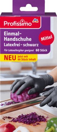Preisvergleich Produktbild Profissimo Einmal-Handschuhe latexfrei schwarz, 60 St