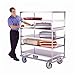 Lakeside 596 Four Shelf Tough Transport Banquet Cart with 28" x 70" Shelf Size, All Edges Down