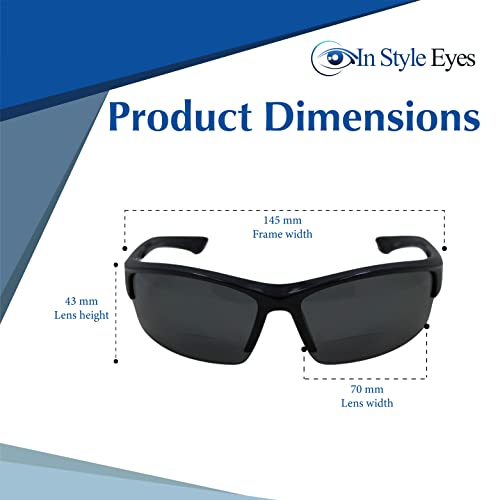 In Style Eyes Magnificent Mawi Wrap Around Bifocal Sunglasses - Semi-rimless Frame Reading Glasses - Polarized Lens4