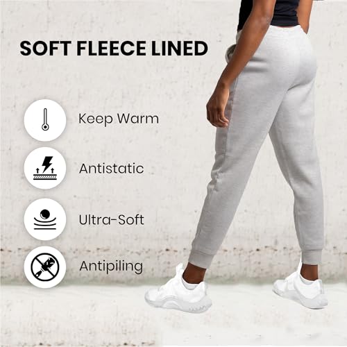 3 Pack Sweatpants Women - Womens Sweatpants with Pockets, Fleece Womens Joggers, Yoga Pants (Available in Plus)4