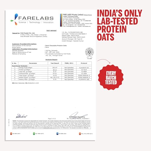 Image of Doctors Choice High Protein Oats 375g | 27g Protein Oatmeal | Dark Choco Berry Flavor | No Added Sugar | Gluten Free | High Fiber Healthy Breakfast Oats (Pack of 3)