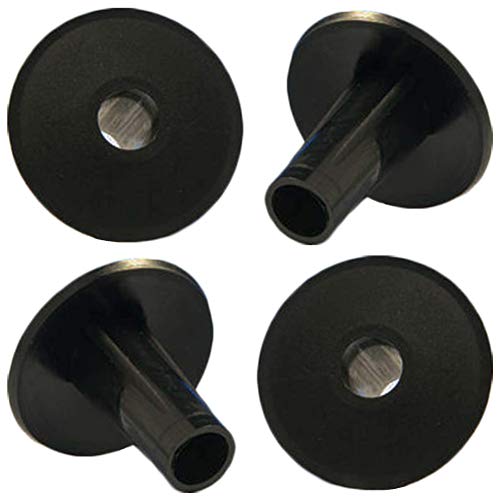 1STec 4 x Black Single RG6 Coaxial Freeview Coax TV Aerial Cable Entry Protecting + Brick Repair Grommets for Webro WF100 CT100 WF65 Freesat Shotgun Satellite Dish or Rooftop Antenna Lead (4 x Bushes)