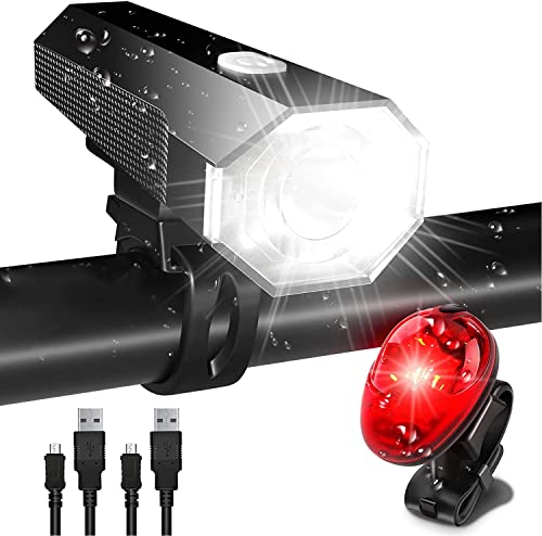 LED Fahrradlicht Set, 35/17 LUX Leuchtstärke STVZO Zugelassen...