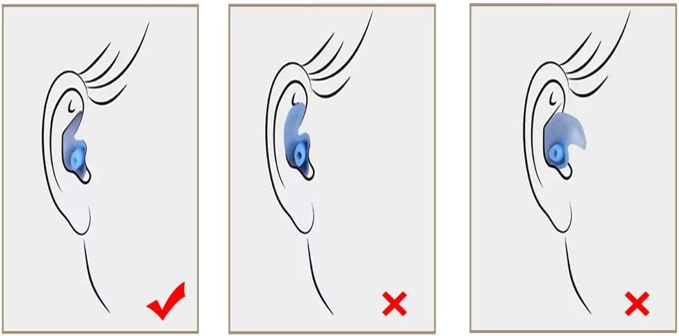 Image of Silicone Waterproof Swim Ear Plugs for Adults & Kids | Reusable Soft Ear Protection for Swimming, Bathing, Shower, Snorkeling & Diving | Secure Comfort Fit with Portable Storage Case