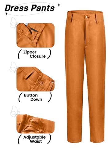 Image of YuanLu Toddler Boys Formal Suits Set,Vest Pants Dress Shirt and Tie for Kids Boy Wedding Ring Bearer Oufit