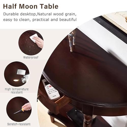 Mesa consola de madera maciza para decorar la trasera del sofá en el salón 4