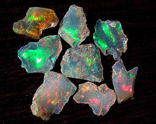 rossecjewel 28.00 Cts 100% AA + Natural Ethiopian Welo Opal Rough Stone 4 to 5 Pcs. Lot, Raw Crystal, October Birthstone, Jewelry Making Gemstone, Ultra Fire Striking Opal, Handpicked Stone bgjuy102