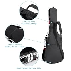 Housse de guitare rembourrée épaisse en tissu Oxford avec boucle de suspension et sangle de cou Motif crâne sur fond noir 101,6 cm, Multicolore 5., 42.9×16.9×4.7 in, Sac de transport tendance pour - Les Beatles, Paul McCartney, John Lennon, RIngo Starr, George Harrison Housse de guitare rembourrée épaisse en tissu Oxford avec boucle de suspension et sangle de cou Motif crâne sur fond noir 101,6 cm, Multicolore 5., 42.9x16.9x4.7 in, Sac de transport tendance pour – Image 3