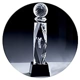 透明クリスタルゴルフトロフィー ゴルフリーグ優勝トロフィー クラブゴルフ記念トロフィー ゴルフ ホールインワン賞 最遠距離トロフィー トロフィー・メダル (Color : Transparent, Size : 8*31cm)