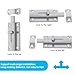 2 Pieces Bathroom Stall Door Latch 4 inch Door Bolts with Screw Stainless Steel Latch Sliding Door Lock Mounted Slide Bolt Silver Sliding Lock Bolt Bathroom Stall Hardware for Internal Doors