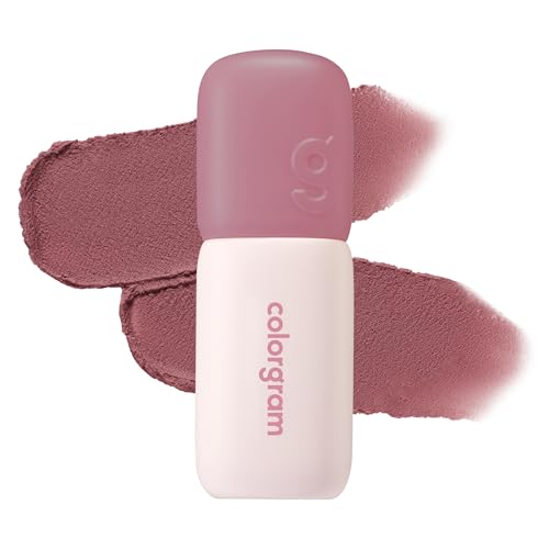 COLORGRAM NUDE BLUR TINT 07 GEEK ROSE | K-Beauty Makeup, Soft-Focus Matte Lip Stain, 2-in-1 Lip & Cheek