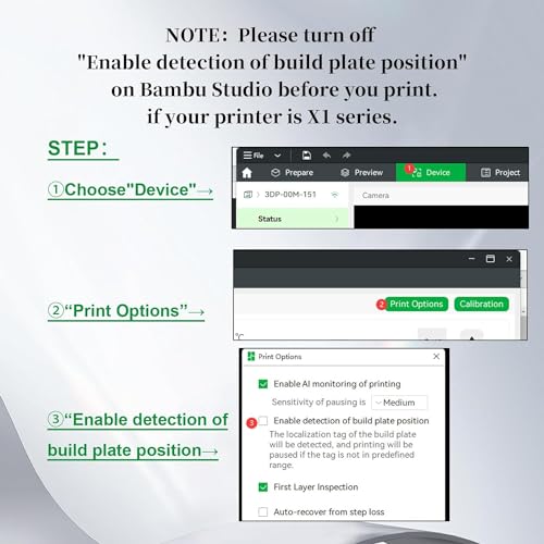 PEO PET Smooth Build Plate for Bambu Lab X1C X1 X1E P1P P1S P2S A1, PEO PET Spring Steel Sheet Flexible Bed Plate for Bambu Labs X1, X1 Carbon, P1P, P1S, P2S, A1 3D Printer Platform