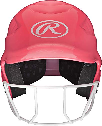 Rawlings | Coolflo Highlighter Batting Helmet | Face Guard Included | One Size Fits Most 6 1/2"-7 1/2" | Metallic Pink #TOP1
