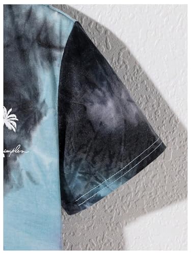 Boy's Tie Dye Shirts Tropical Graphic Tees Short Sleeve Crewneck Tee Tops Casual T Shirt4