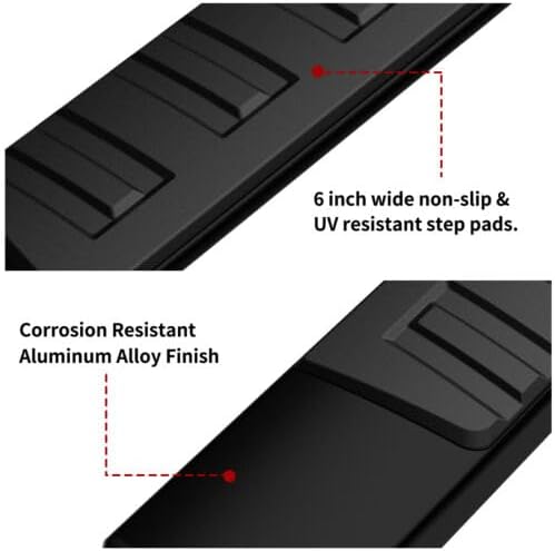Miniatura 5 de Estribos laterales de aluminio, escalones laterales de camión Nerf Bars L+R para