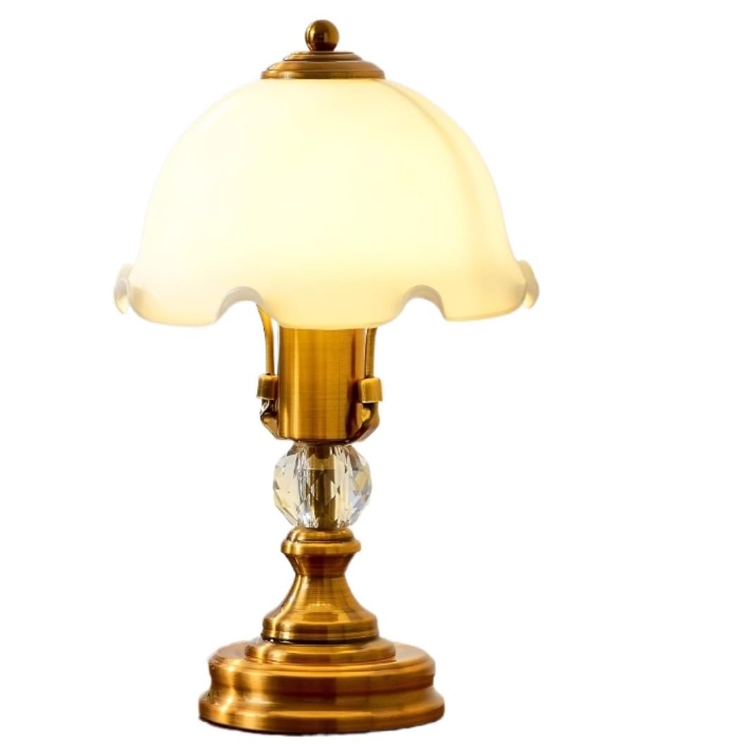 Lampa stołowa Lampy stołowe Lampka stołowa Lampka nocna Prosta retro metalowa lampka nocna Lampka nocna ze szklanym kloszem Lampa biurkowa Przełącznik wciskany Lampka nocna Lampa biurkowa (Kolor: D,