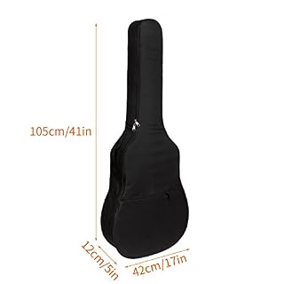 Housse de guitare étanche rembourrée avec sac à dos pour guitare acoustique de 40 à 41 pouces et guitare folk Noir - Les Beatles, Paul McCartney, John Lennon, RIngo Starr, George Harrison Housse de guitare étanche rembourrée avec sac à dos pour guitare acoustique de 40 à 41 pouces et guitare folk Noir – Image 3