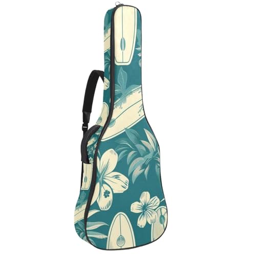 Housse guitare acoustique 109cm imperméable et étui basse léger vert