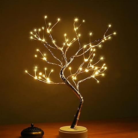 AMARS 20" Tabletop Room Decor Fairy Light Spirit Tree Lamp, Battery/USB Powered, 108leds Bright Glow Cute Artificial Tree Night Lights for Bedroom Home Party Christmas Decorations (Warm White) Cover