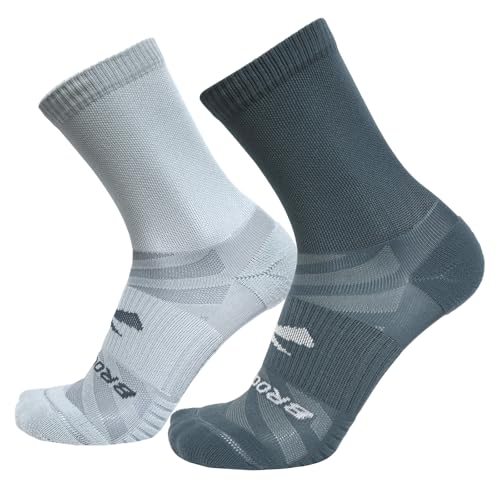 Brooks Ghost Lite Crew Socks I Performance Running, Comfort Fit with Arch Support for Men & Women (2-Pack Set)