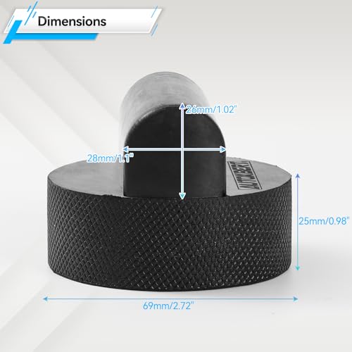 Image of Car Jack Pad Rubber Floor Adapter Stand Lift Point Jacking Trolley Pucks Block Pinch Weld Frame Rail for Audi A6 Quattro A7 R8 RS6 RS7 S6 S7 TT