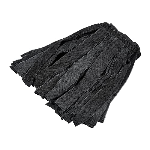 Image of MECCANIXITY Commercial Mop Heads Replacement 35x16cm Polyester Fiber for Wet /Dry Mop Floor Cleaning Pads, Black
