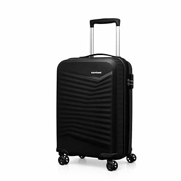 Kamiliant by American Tourister Rock-Lite Small 55 Cm Cabin Hard Sided Trolley Bag for Men & Women, Suitcase 35L for Travel with 3 Digit Combination Lock - Black