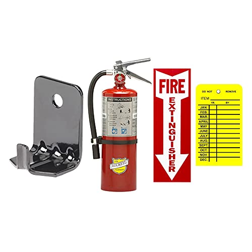 UL/ULC Rated, ABC Fire Extinguisher 5Lb, Dry Chemical Strike First with Wall Hook, Sign and Inspection Tag