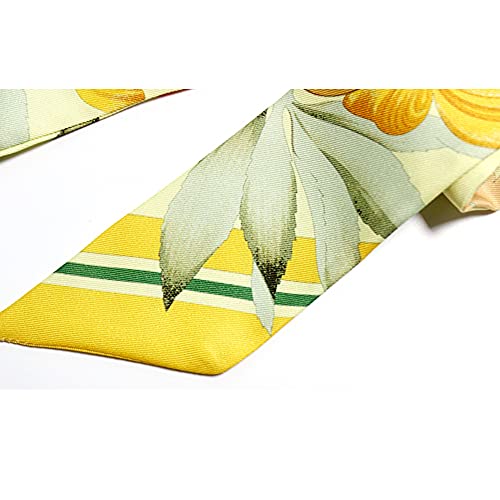 IMLECK Tulip Pattern Printing Hairband Handbag Handle Ribbon Fashion Bag Scarf for Women Girls4