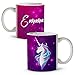 Taza Unicornio personalizada con nombre. Regalos Frikis personalizados. Tazas personalizadas de cerámica. Varios diseños y colores de Interior. Unicorn
