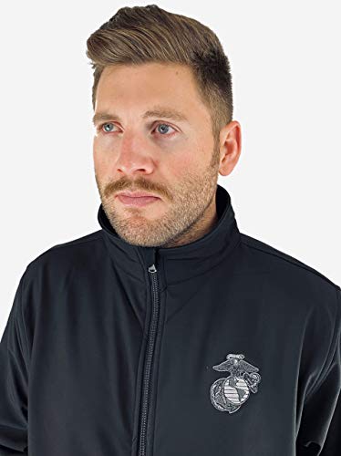 Ae Sport Usmc Marine Corps Tonal Full Zip Jacket (Large) Black thumb #4