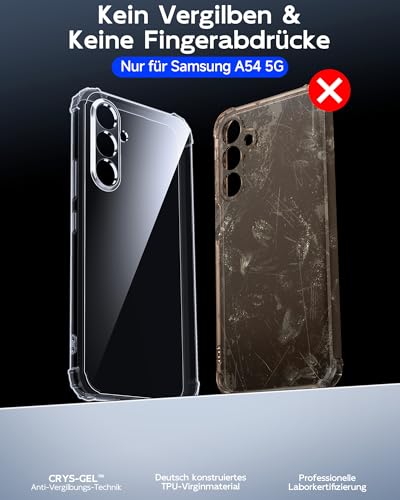 LeYi für Samsung Galaxy A54-5G Hülle mit 2 Stück Schutzfolie-Transparent – Ansicht 5