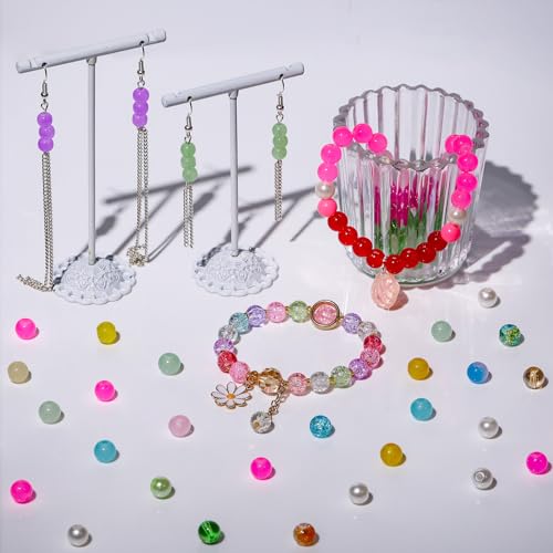 Image of XSEINO About 7200PCS 6mm Glass Beads Bracelet Making Kit,144 Assorted Colors Crystal Glass Beads for Bracelet and Jewelry Making and DIY Crafts,Friendship Gifts,to Give to Friends, Family