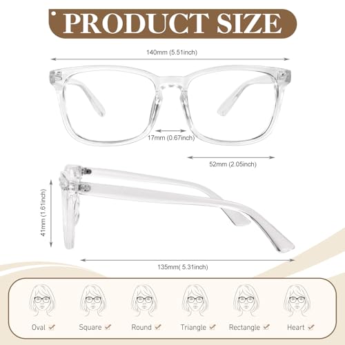 CN92 Klassische Nerdbrille rund Keyhole 40er 50er Jahre Pantobrille Vintage Look clear lens, A Transparent, 53