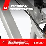 ATTABO PERT 2.0 26″ – lekka rama aluminiowa 6061, SR Suntour XCM 32 mm/100 mm, TEKTRO HD‑M275 tarcze hydrauliczne, kierownica Zoom 720 mm, Single‑Speed, opony Kenda 26 × 2,125″