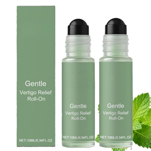2 Stück Anti-Schwindel Roll-On,Roll On Ätherische Öle,Natürliche Schwindelgefühle Roller,Linderung Schwindel Roller,Leicht zu Bedienendes Ätherische Öle Roll On,Öl Roll On für Frauen