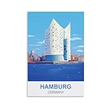 affiche hambourg Garantie de qualité : si vous n'êtes pas satisfait de la couleur ou de la finition de votre œuvre d'art, veuillez nous contacter par e-mail et nous allons résoudre le problème immédiatement.