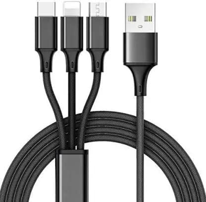 Image of 3 idea Imagine Create Print TESSCO GU-349 3 in 1 USB Cable 1200MM, 3.1A Out Put with Super Fast HIGH Speed Charging