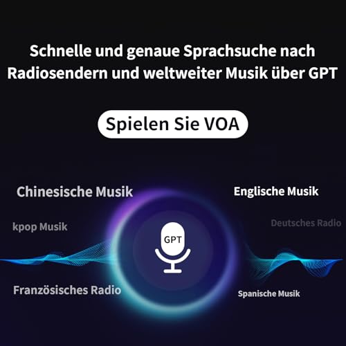 CHOYONG LC90 Multi-Band Smart Internet Radio Tragbares AM/FM, Lang- & Kurzwellenradio mit WiFi, Bluetooth, TF Karte choyoung