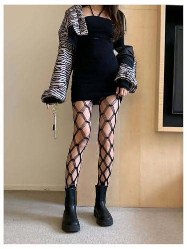 Image of SHENHE Women's Ripped Tights Gothic Punk Hollow Distressed Y2k Tights Stockings Pantyhose