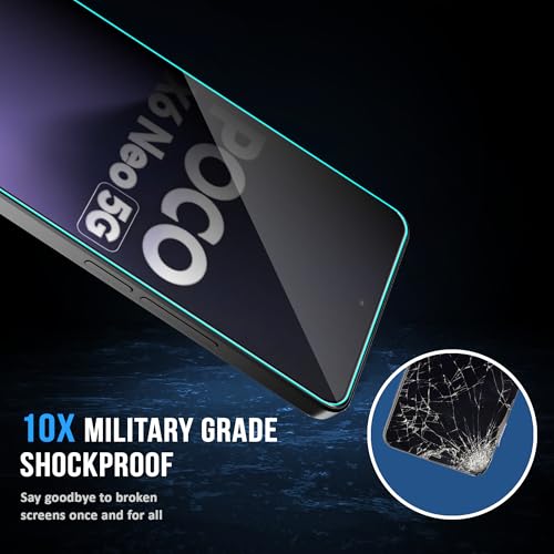 Image of ArmourPro Military Grade Privacy Tempered Glass Screen Protector for Redmi Note 13 Pro Plus, Note 13 Pro and Poco X6 Neo (6.67 Inch) With Installation Kit | Edge to Edge Coverage | Black